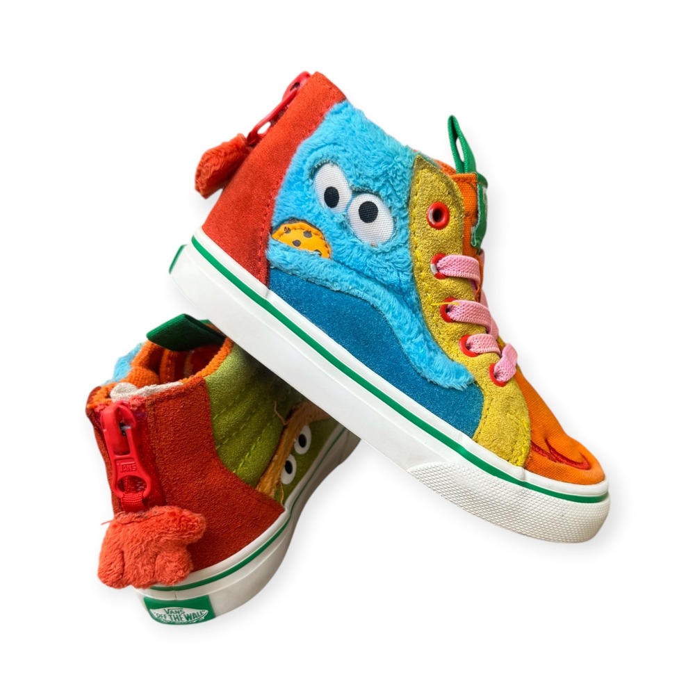 Vans x Sesame Street Sk8-Hi Zip Toddler Sneakers Size 7